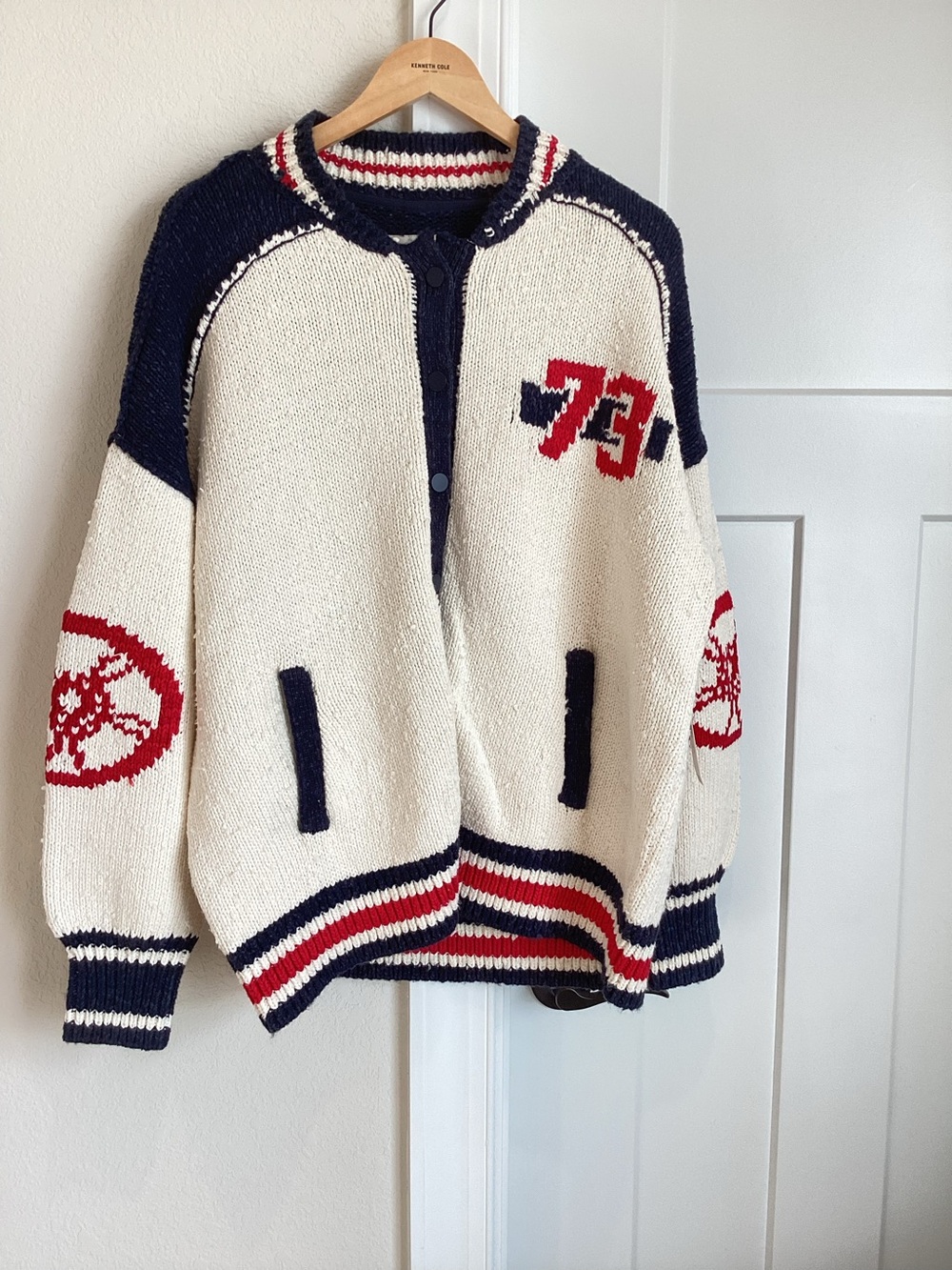 Anthropologie Motorcycle Sweater Cotton Blend Cardigan Pilcro NEW Novelty - Picture 6 of 14